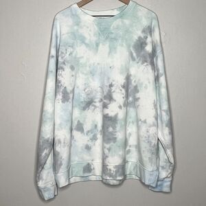 DSG Twitch‎ + Allison Mens Crewneck Tie-Dye Sweater XL Blue Oversized Lounge
